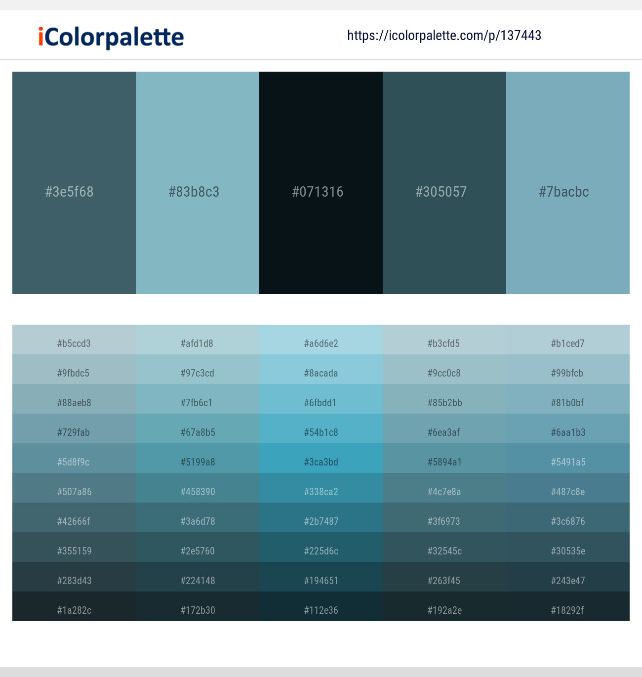 William – Glacier – Firefly – Spectra – Neptune Color scheme