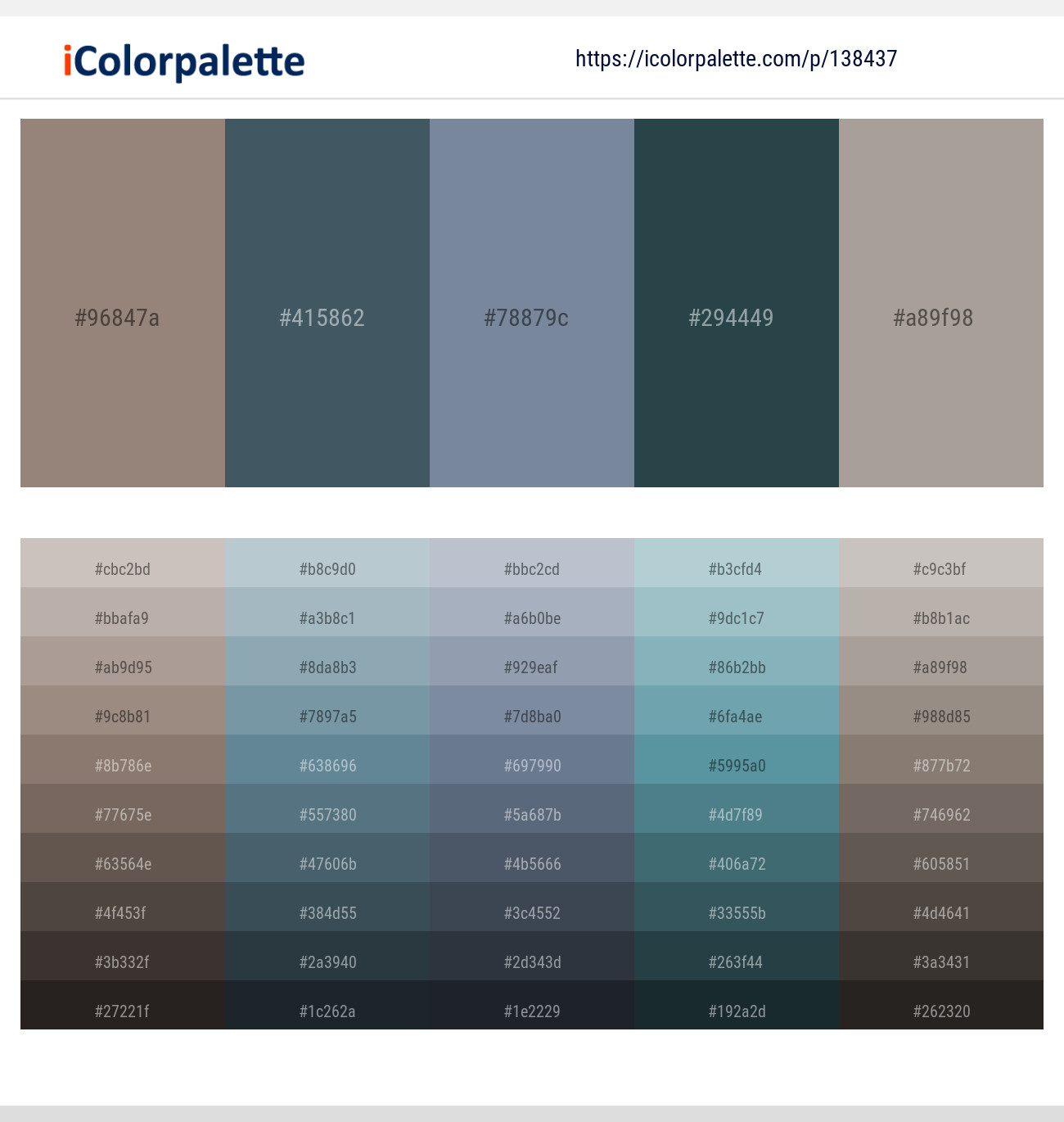 Squirrel – Fiord – Slate Gray – Plantation – Bronco Color scheme