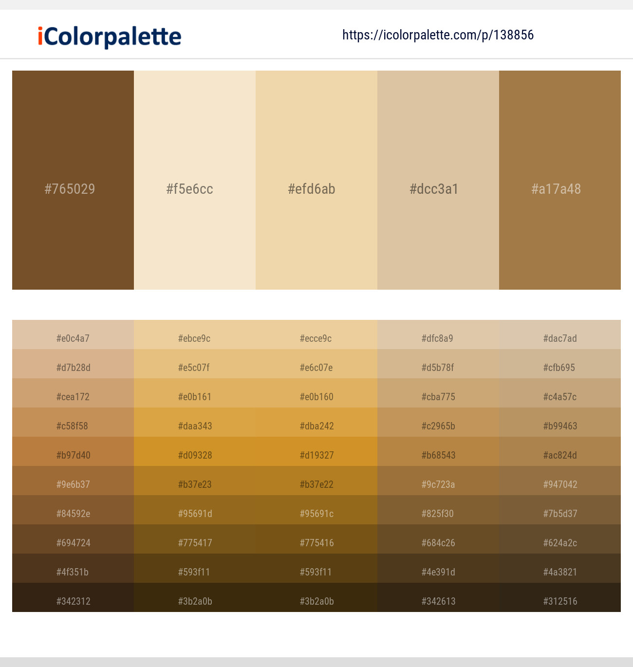 Dallas – Albescent White – Pancho – Cameo – Cape Palliser Color scheme