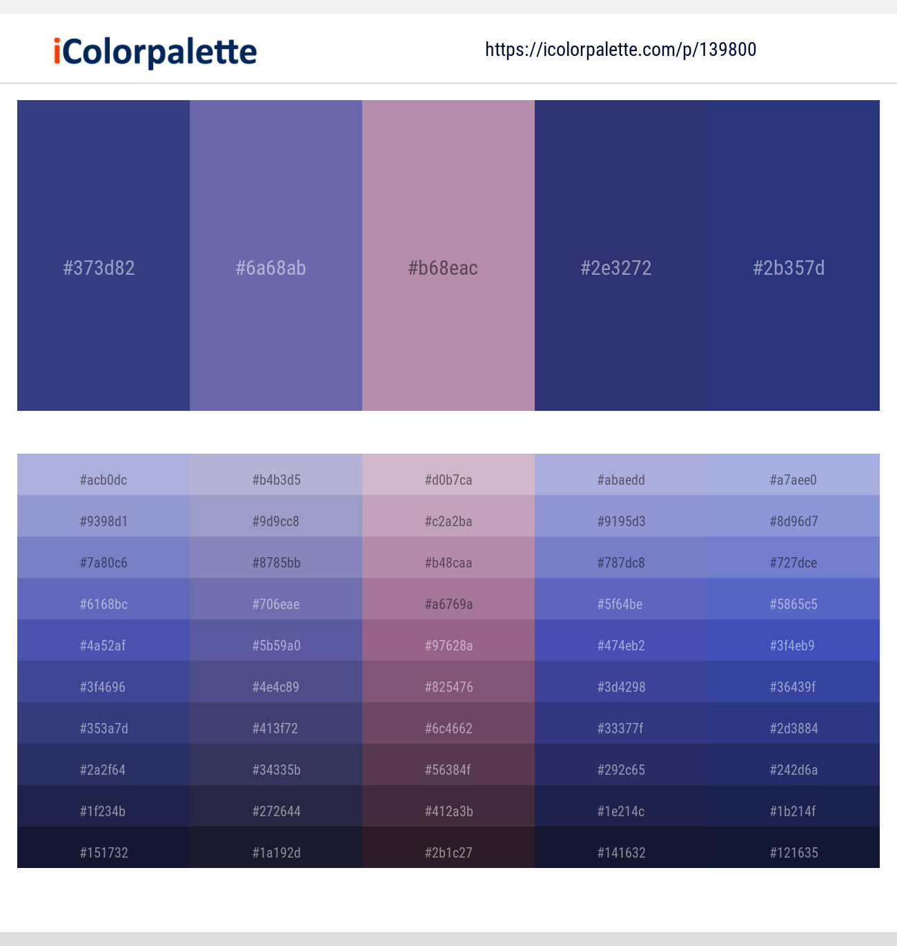 Minsk – Scampi – Bouquet – Jacarta – Astronaut Color scheme