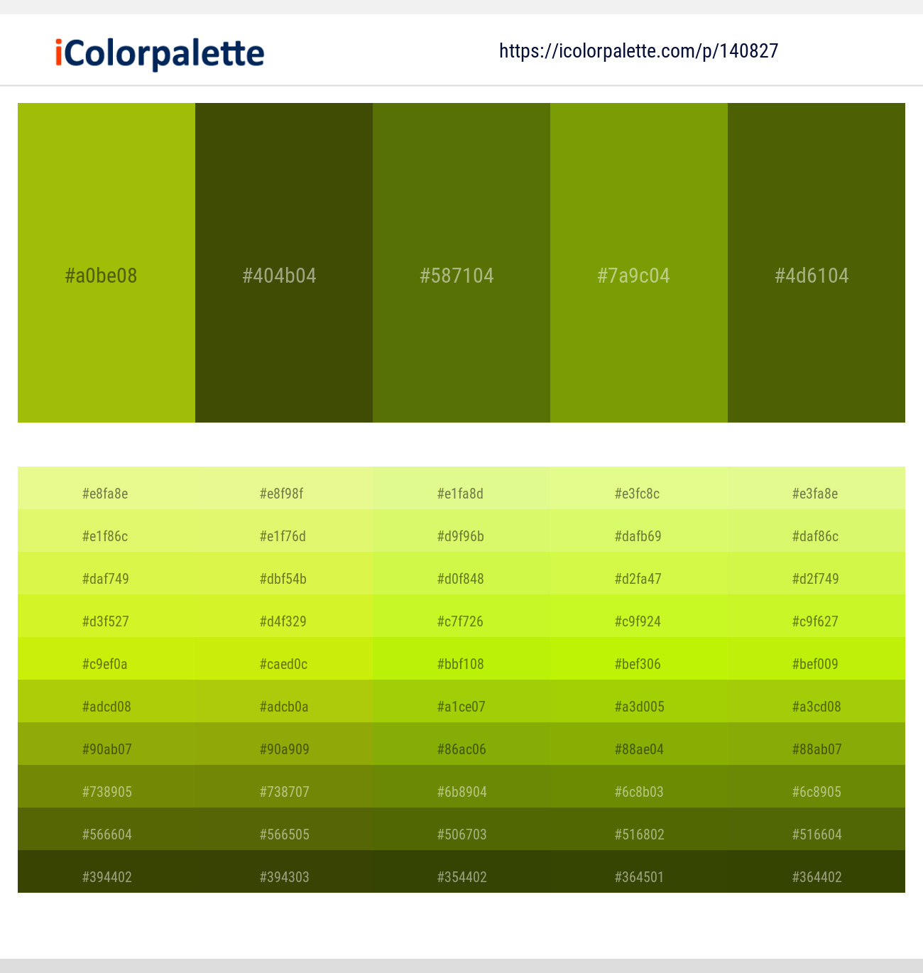 Pistachio – Verdun Green – Verdun Green – Limeade – Verdun Green Color scheme
