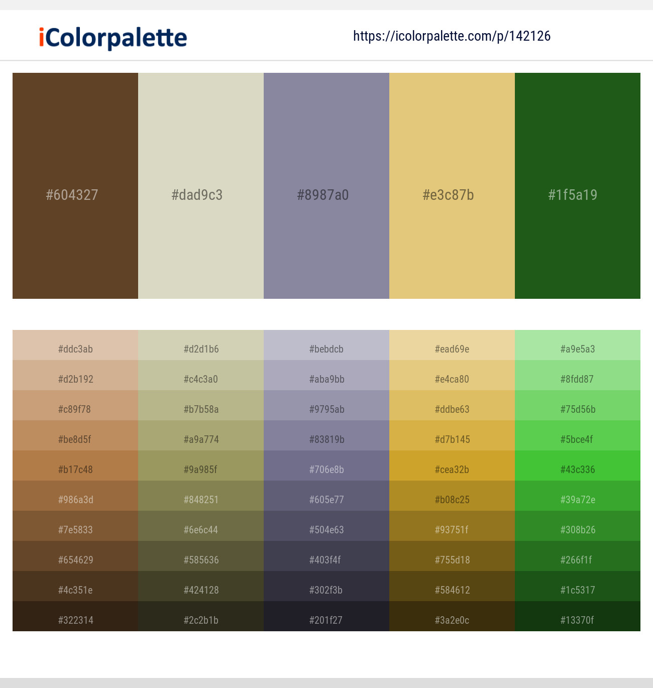 Irish Coffee – Tana – Manatee – Chenin – Parsley Color scheme