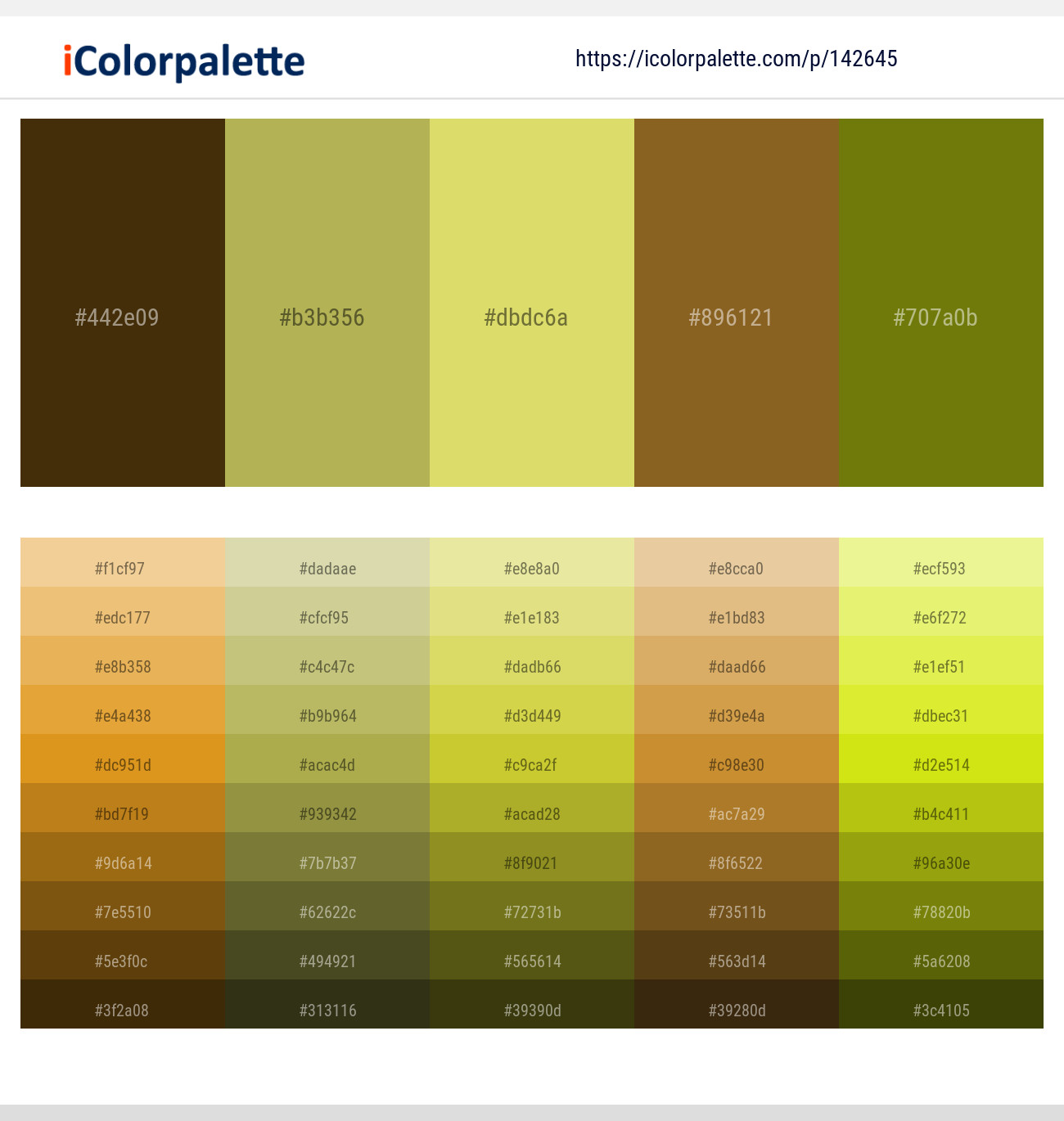 Bronze – Olive Green – Chenin – Kumera – Spicy Mustard Color scheme