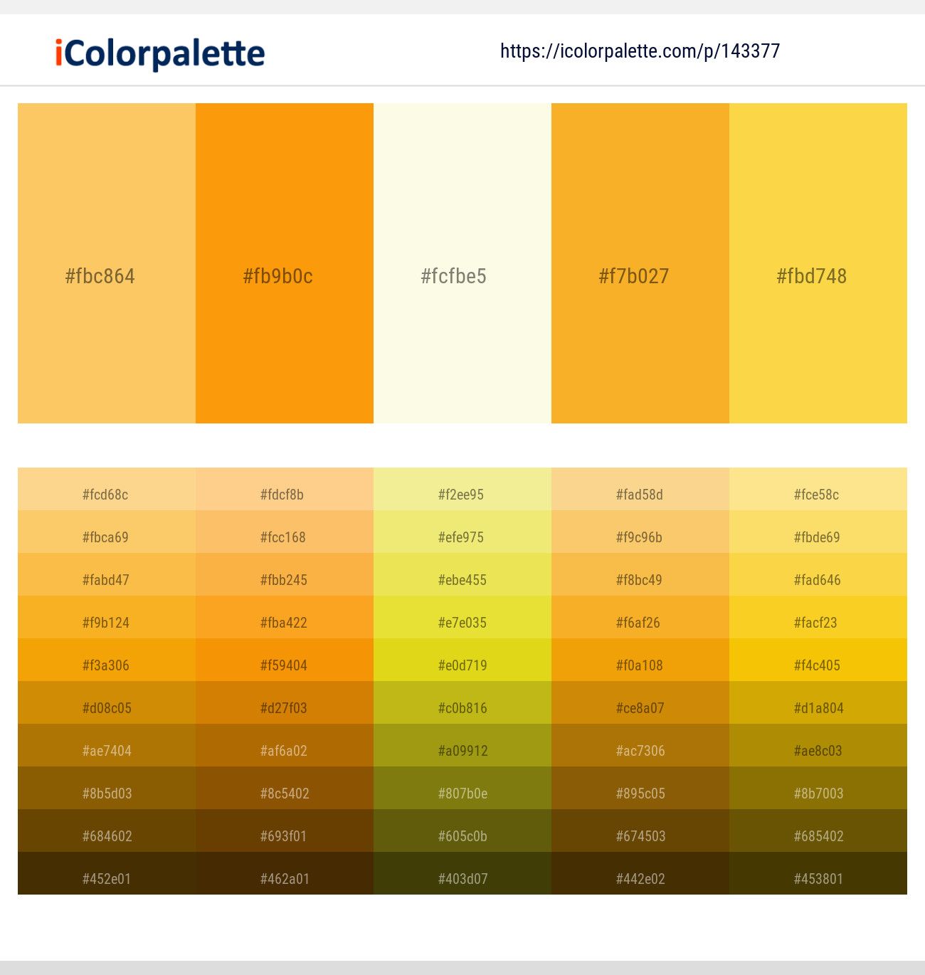 Goldenrod – California – Citrine White – Sea Buckthorn – Bright Sun Color scheme
