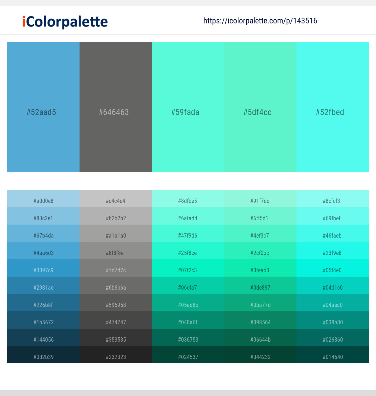 Shakespeare – Storm Dust – Aquamarine – Aquamarine – Aquamarine Color scheme