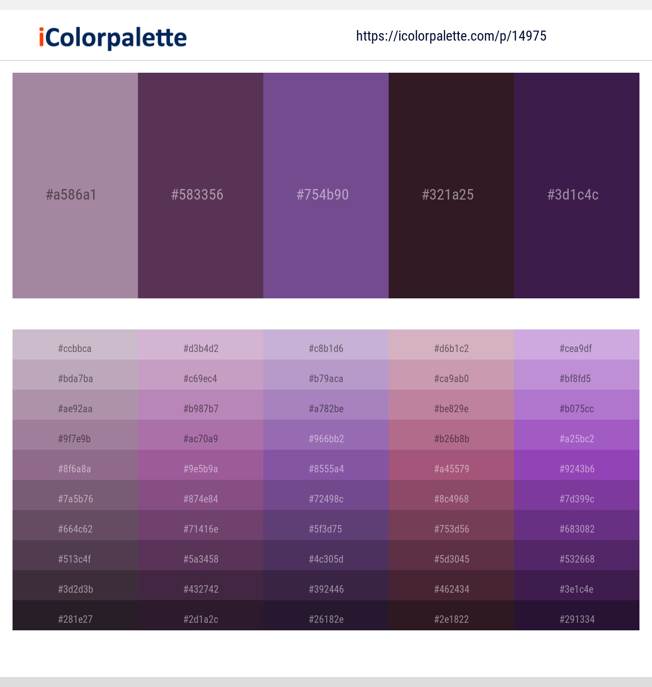 Bouquet – Eggplant – Affair – Jon – Grape Color scheme