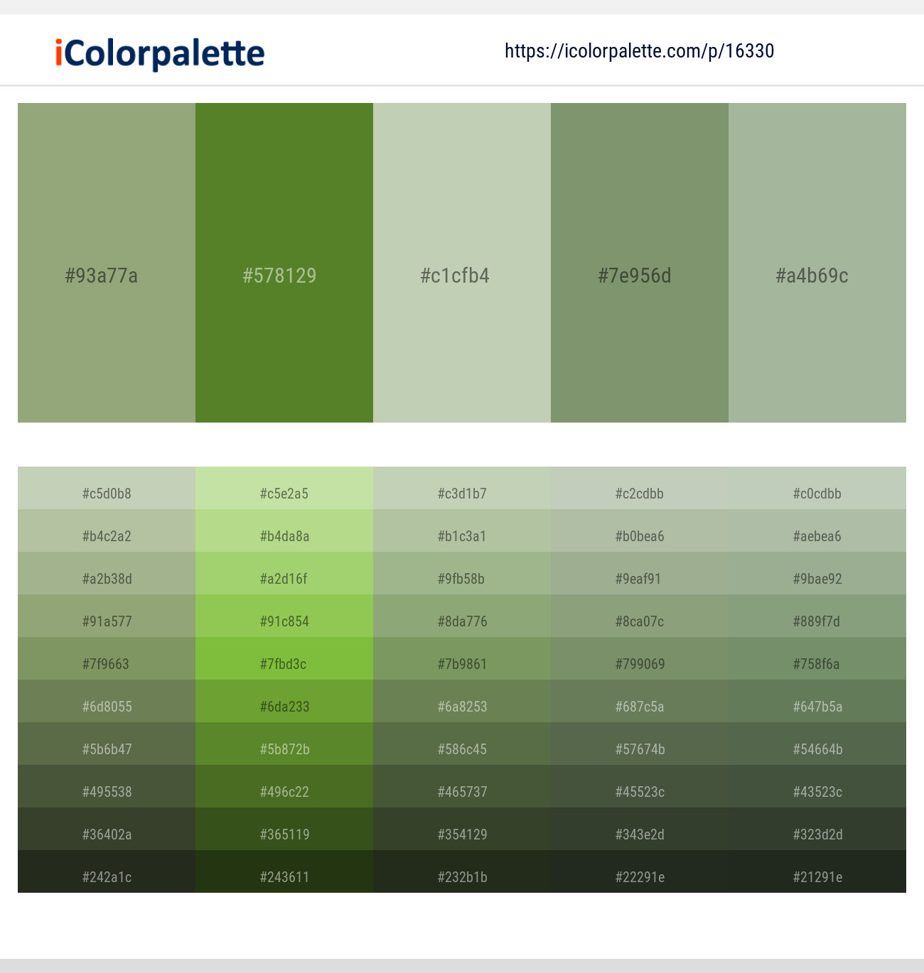Sage – Fern Frond – Pale Leaf – Battleship Gray – Norway Color scheme