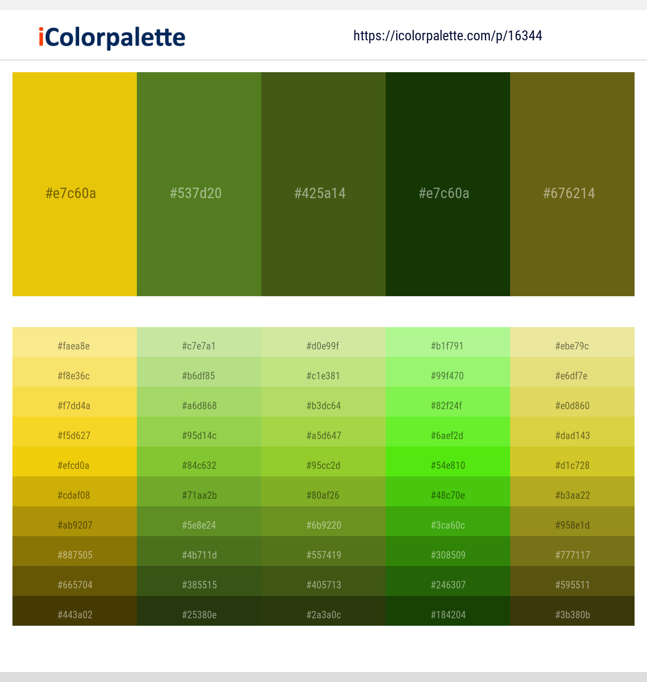 Corn – Fern Frond – Dell – Pine Tree – Saratoga Color scheme