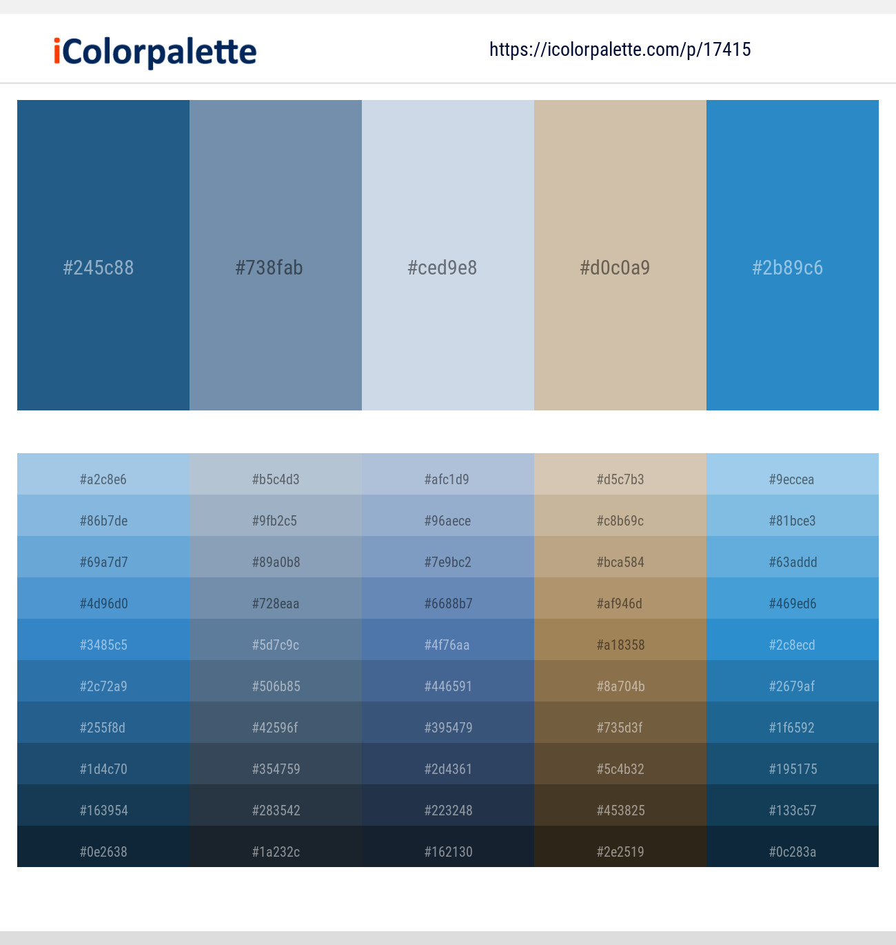 St Tropaz – Bermuda Gray – Botticelli – Vanilla – Curious Blue Color scheme