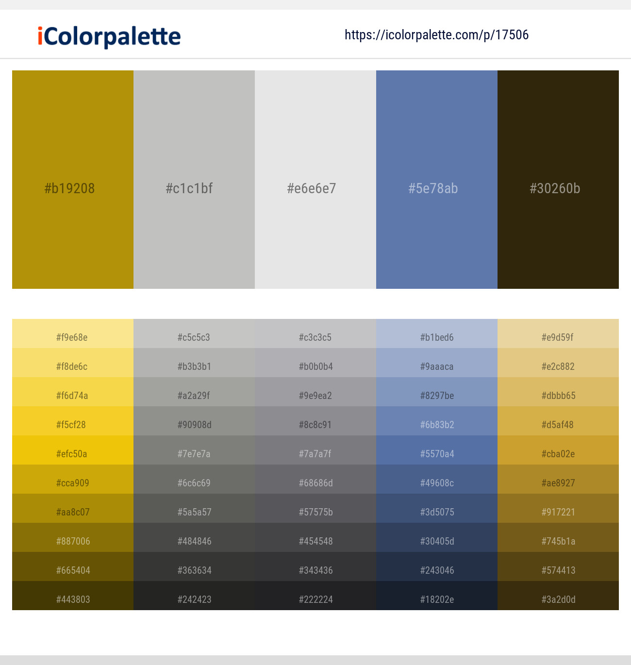 Hot Toddy – Gray Nickel – Iron – Waikawa Gray – Brown Tumbleweed Color scheme