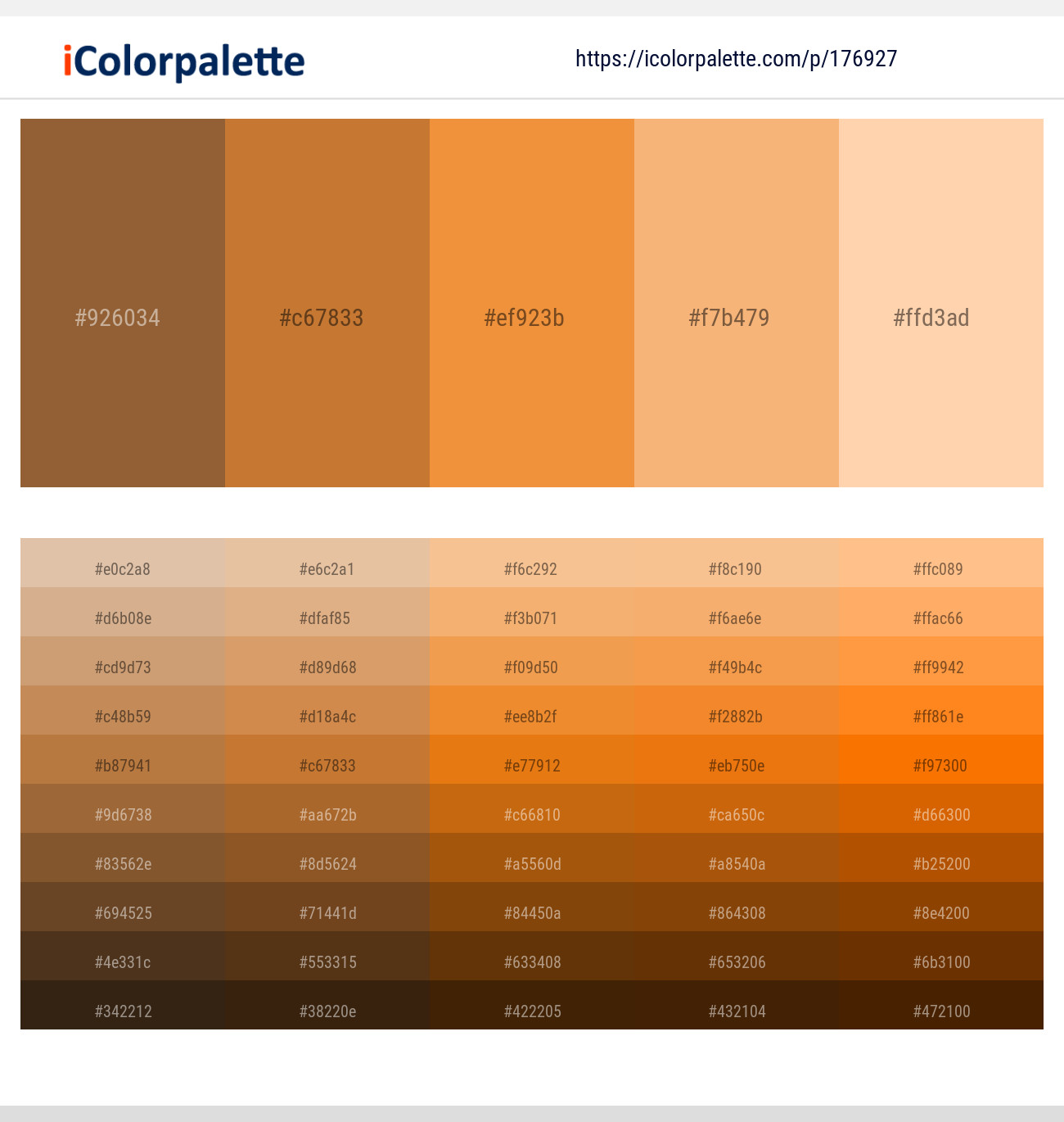 176927Orange Palette Collection