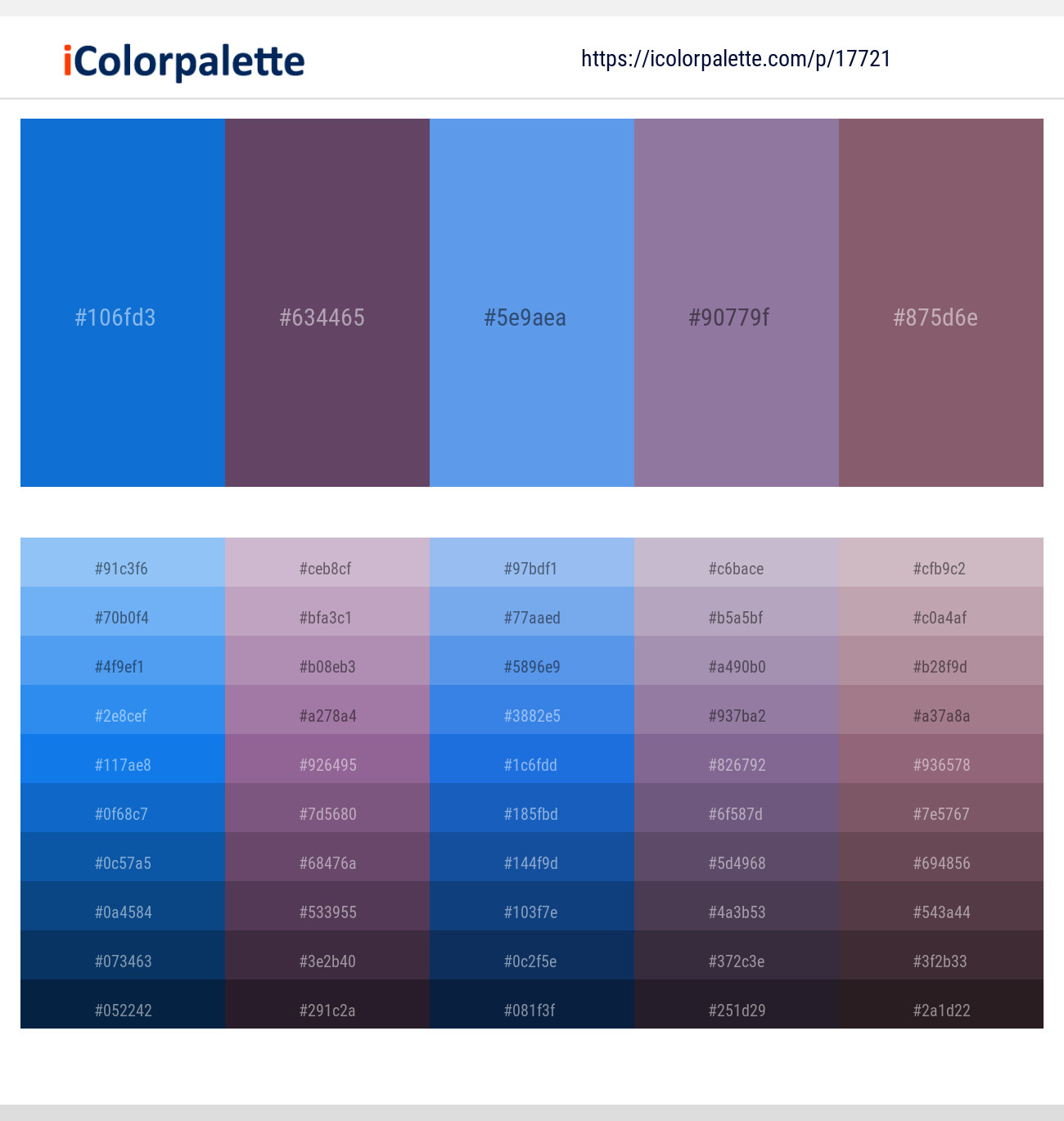 Denim – Voodoo – Cornflower Blue – Trendy Pink – Falcon Color scheme