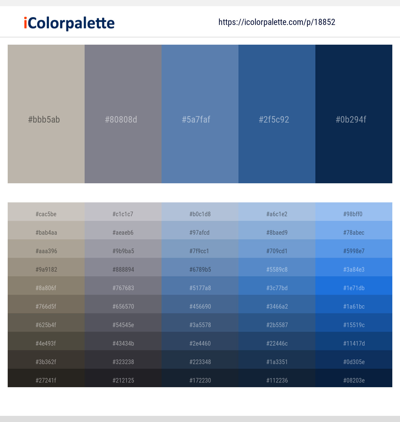 Tide – Waterloo  – Wedgewood – St Tropaz – Downriver Color scheme