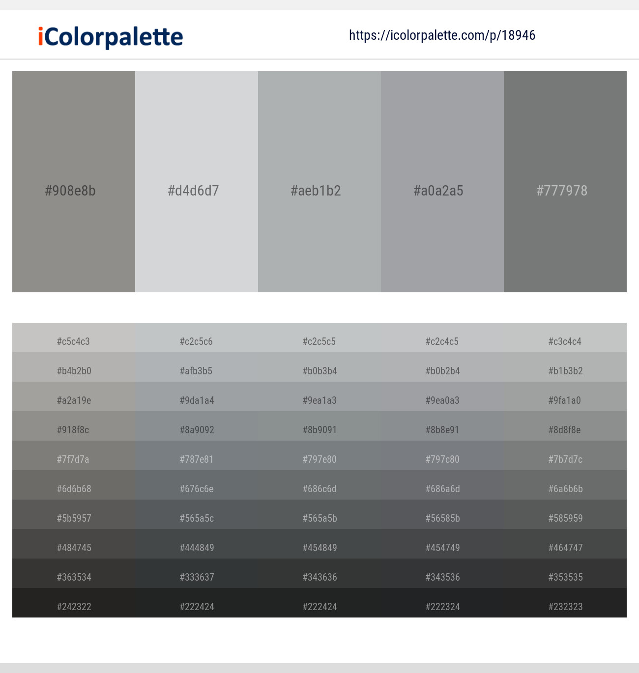 9 Latest Color Schemes with Bombay And Gray Chateau Color tone ...