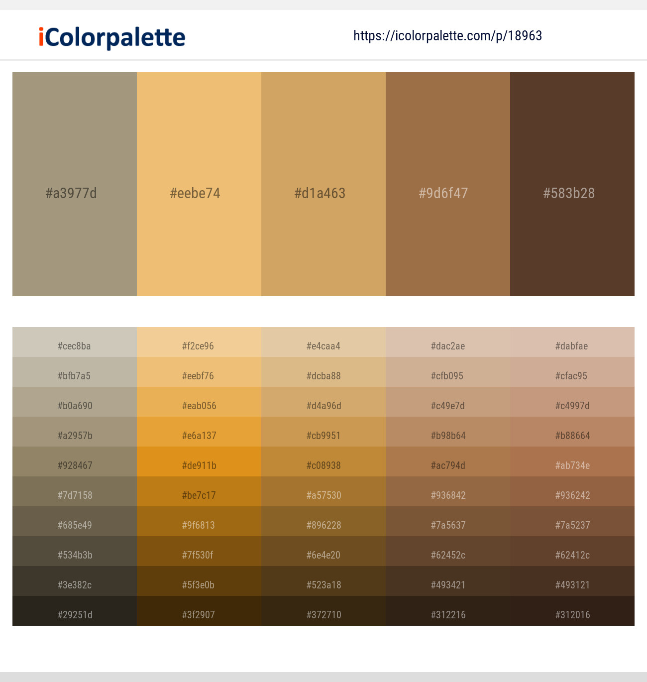Donkey Brown – Rob Roy – Whiskey – Cape Palliser – Quincy Color scheme