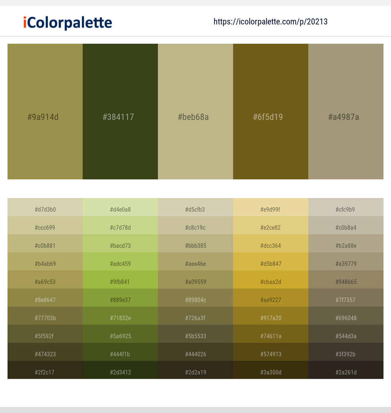 Barley Corn – Thatch Green – Indian Khaki – Himalaya – Donkey Brown Color scheme