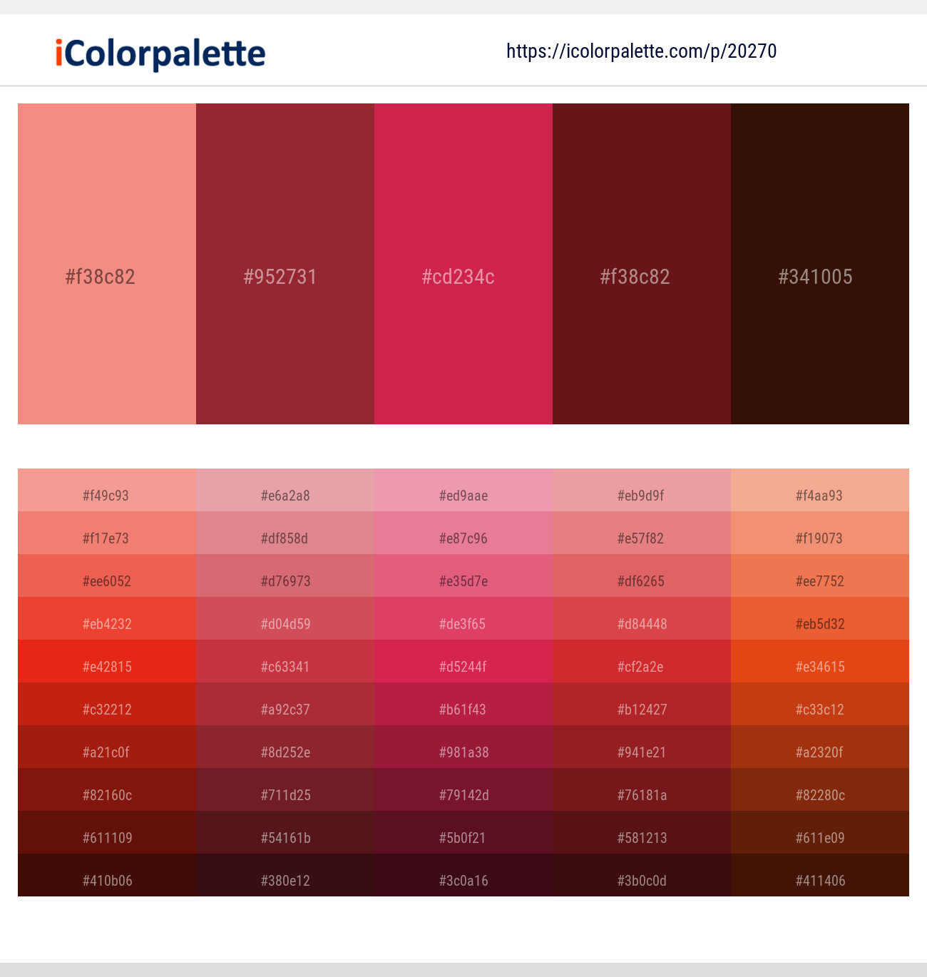 Froly – Burnt Umber – Maroon Flush – Cherrywood – Rebel Color scheme
