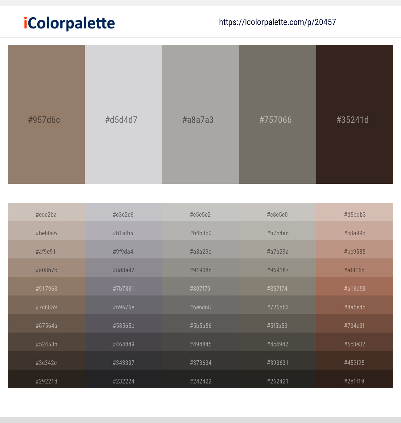 Almond Frost – Mischka – Delta – Flint – Treehouse Color scheme