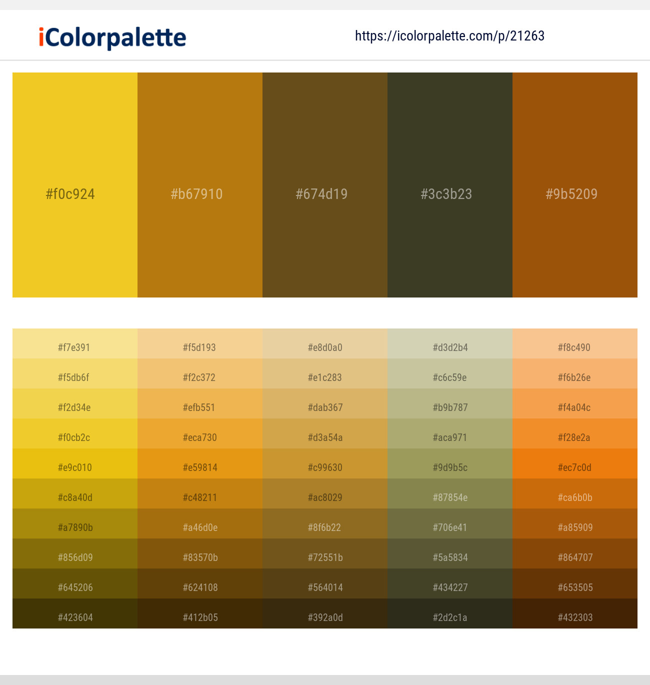 2126345 Gold Color Palettes