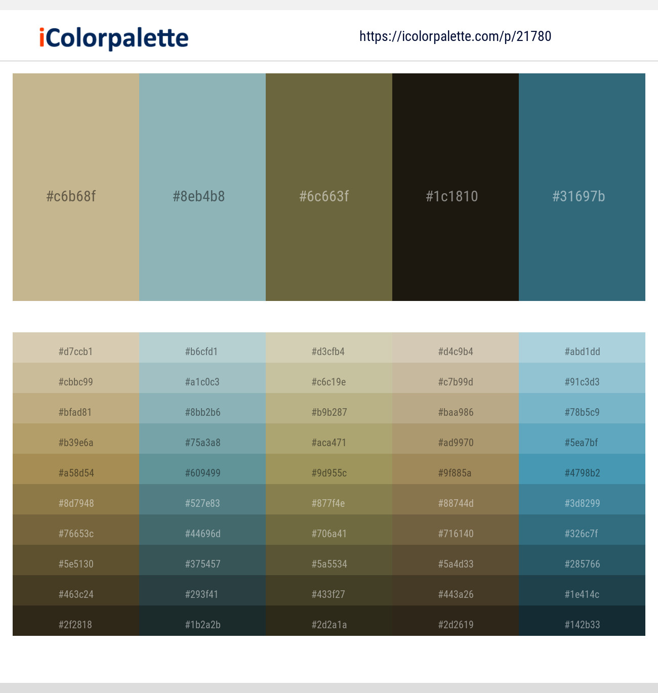 1 Latest Color Schemes with Gulf Stream And Ming Color tone ...