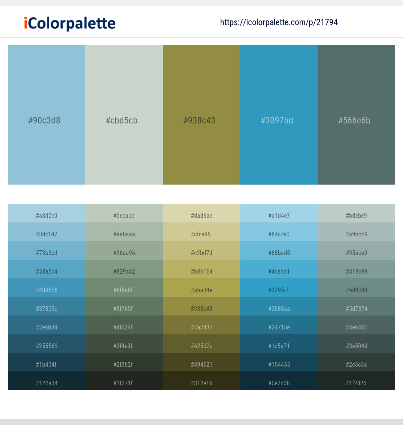 Half Baked – Tasman – Sycamore – Boston Blue – Cutty Sark Color scheme
