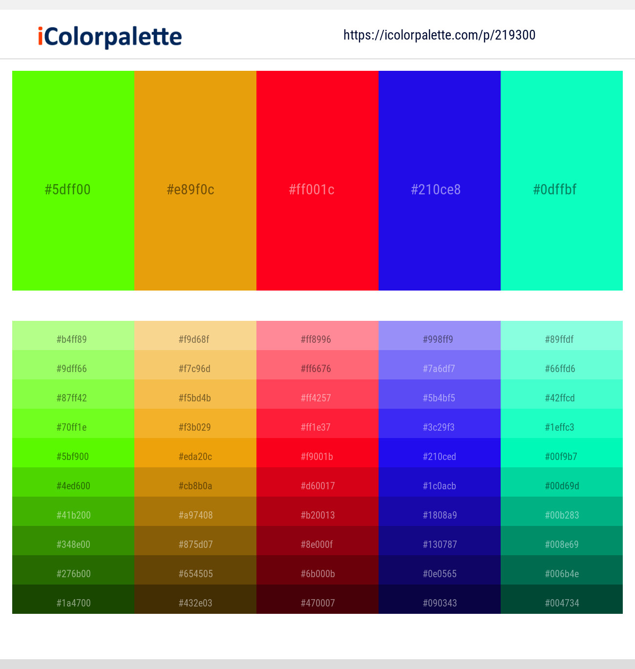 219300366 Bright Color Palettes