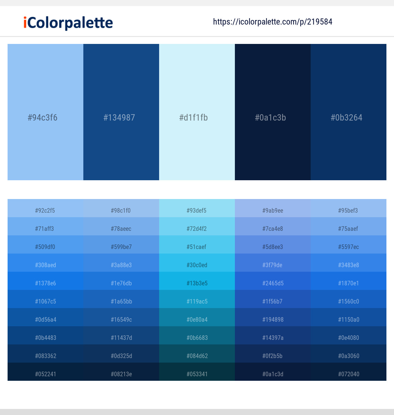Jordy Blue – Chathams Blue – Foam – Black Pearl – Madison Color scheme