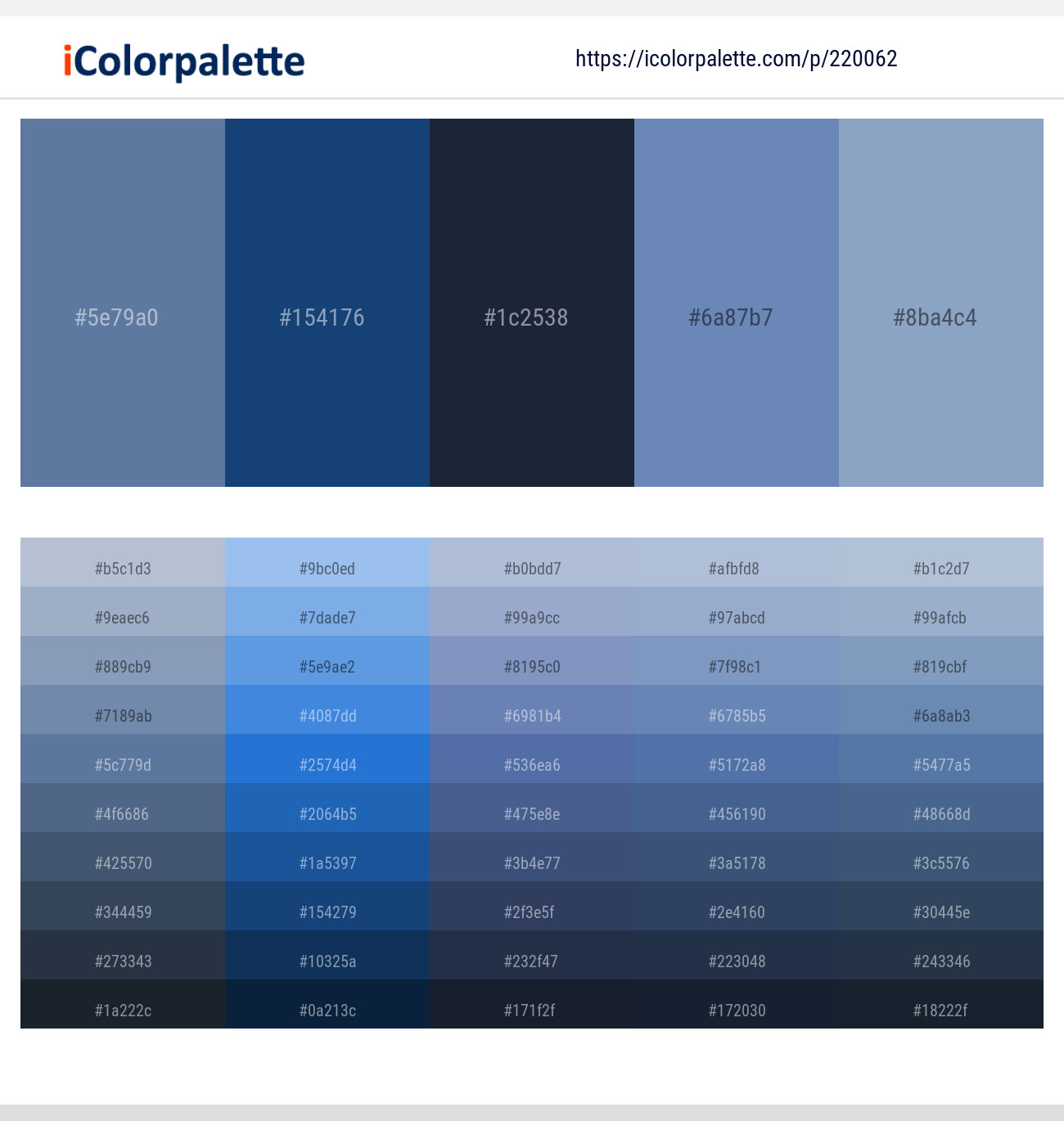 Waikawa Gray – Chathams Blue – Mirage – Ship Cove – Nepal Color scheme