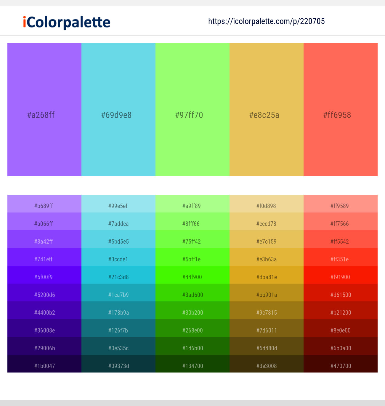 220705366 Bright Color Palettes