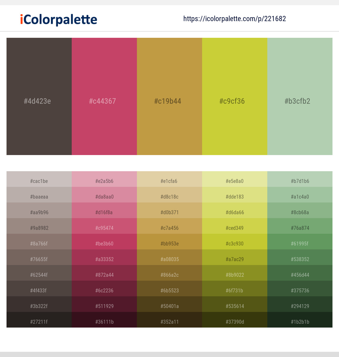 Armadillo – Blush – Tussock – Earls Green – Spring Rain Color scheme