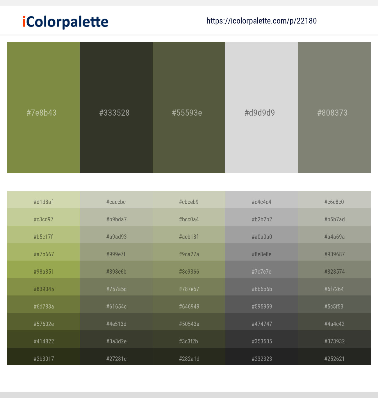 Sycamore – Rangitoto – Hemlock – Alto – Bitter Color scheme