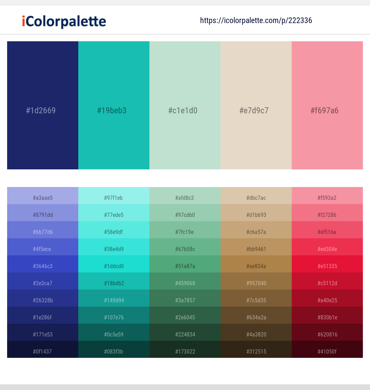 195845 Color Palettes | iColorpalette