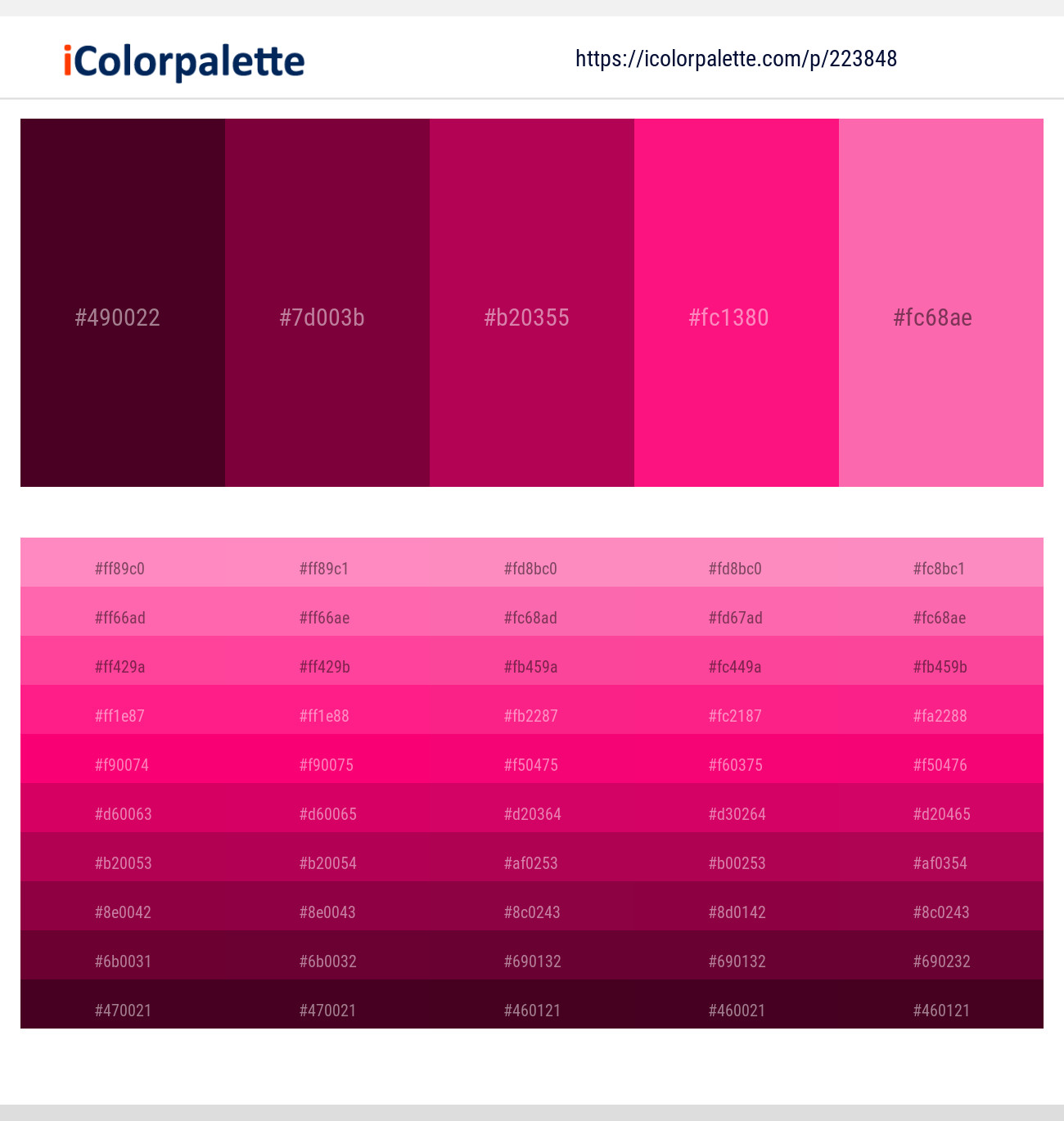 13 Latest Color Schemes with Dark Magenta And Deep Pink Color tone ...
