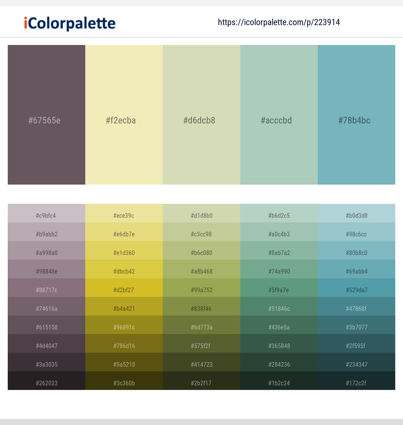Zambezi – Sidecar – Tana – Gum Leaf – Neptune Color scheme