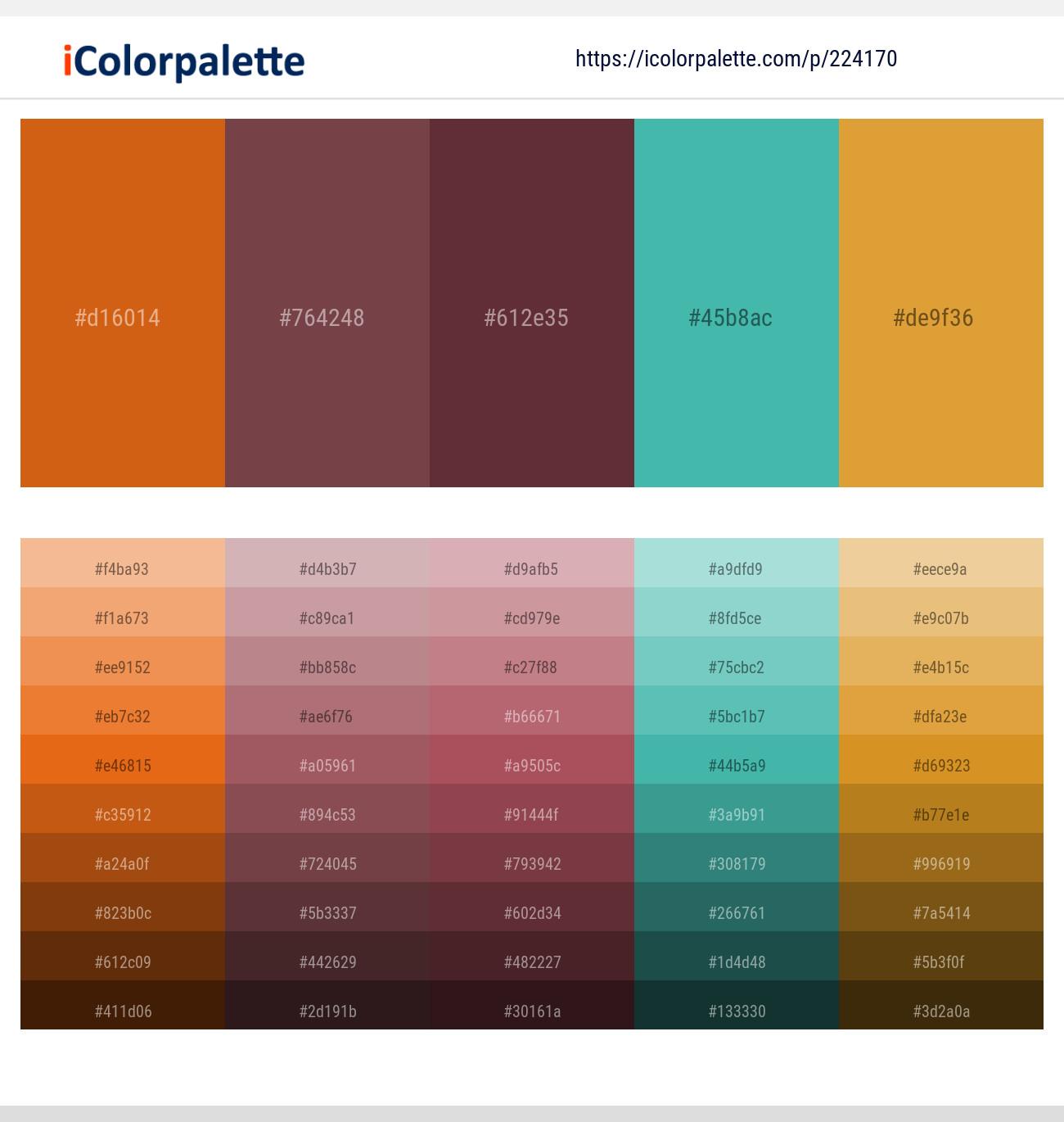 Orange Roughy – Lotus – Buccaneer – Puerto Rico – Golden Grass Color scheme