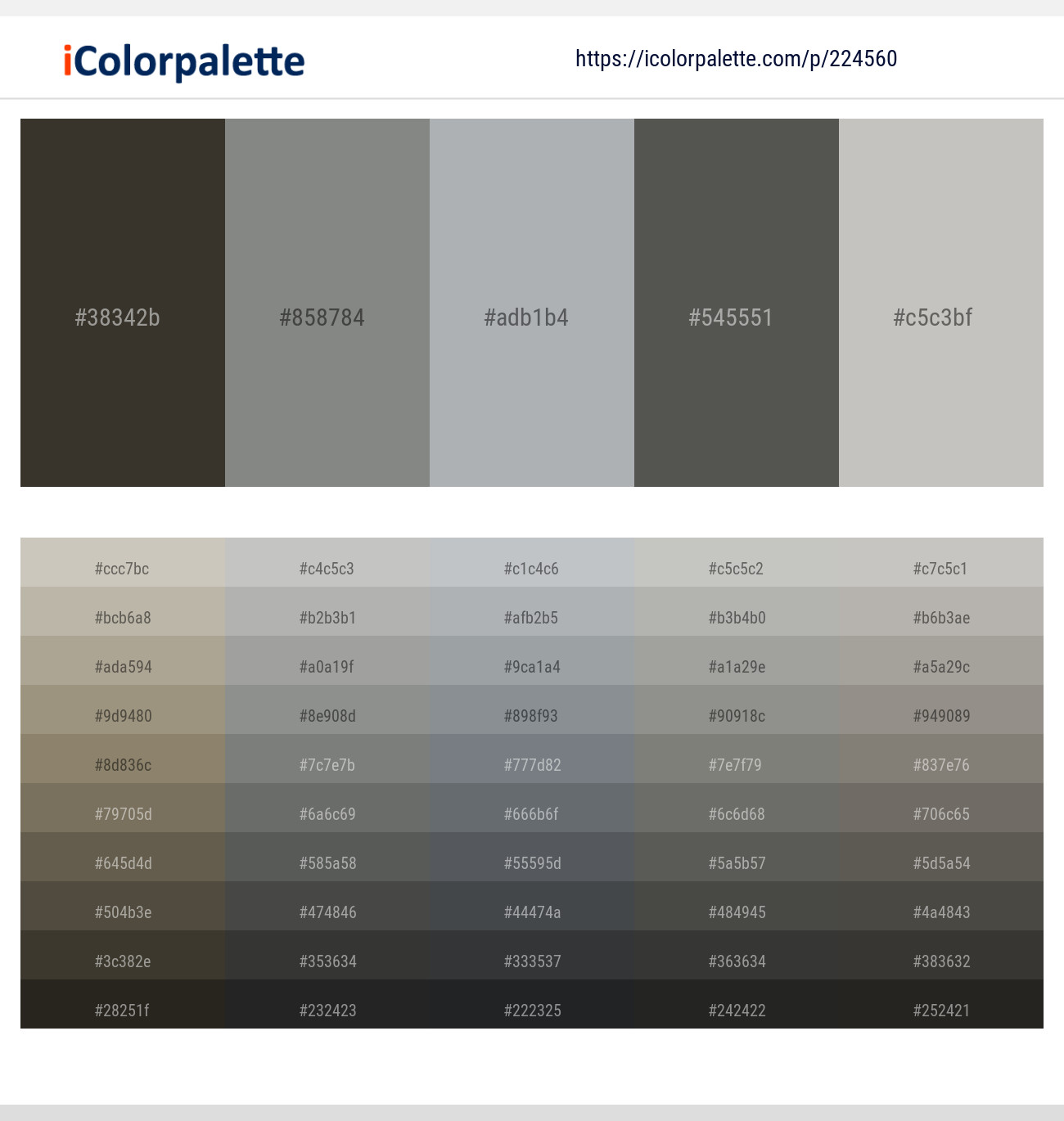 Armadillo – Stack – Bombay – Fuscous Gray – Cloud Color scheme