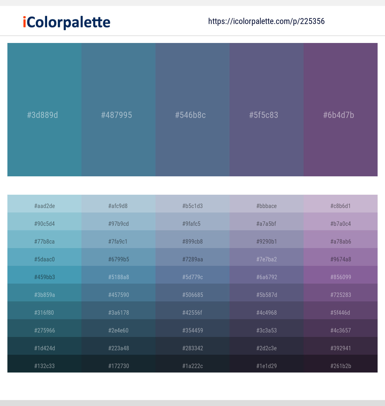 Astral – Wedgewood – Kashmir Blue – Comet – Smoky Color scheme