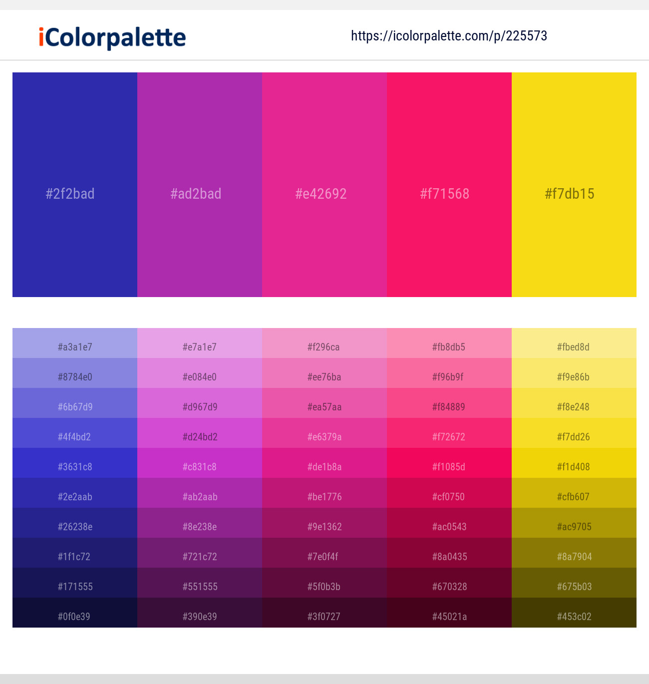 225573366 Bright Color Palettes