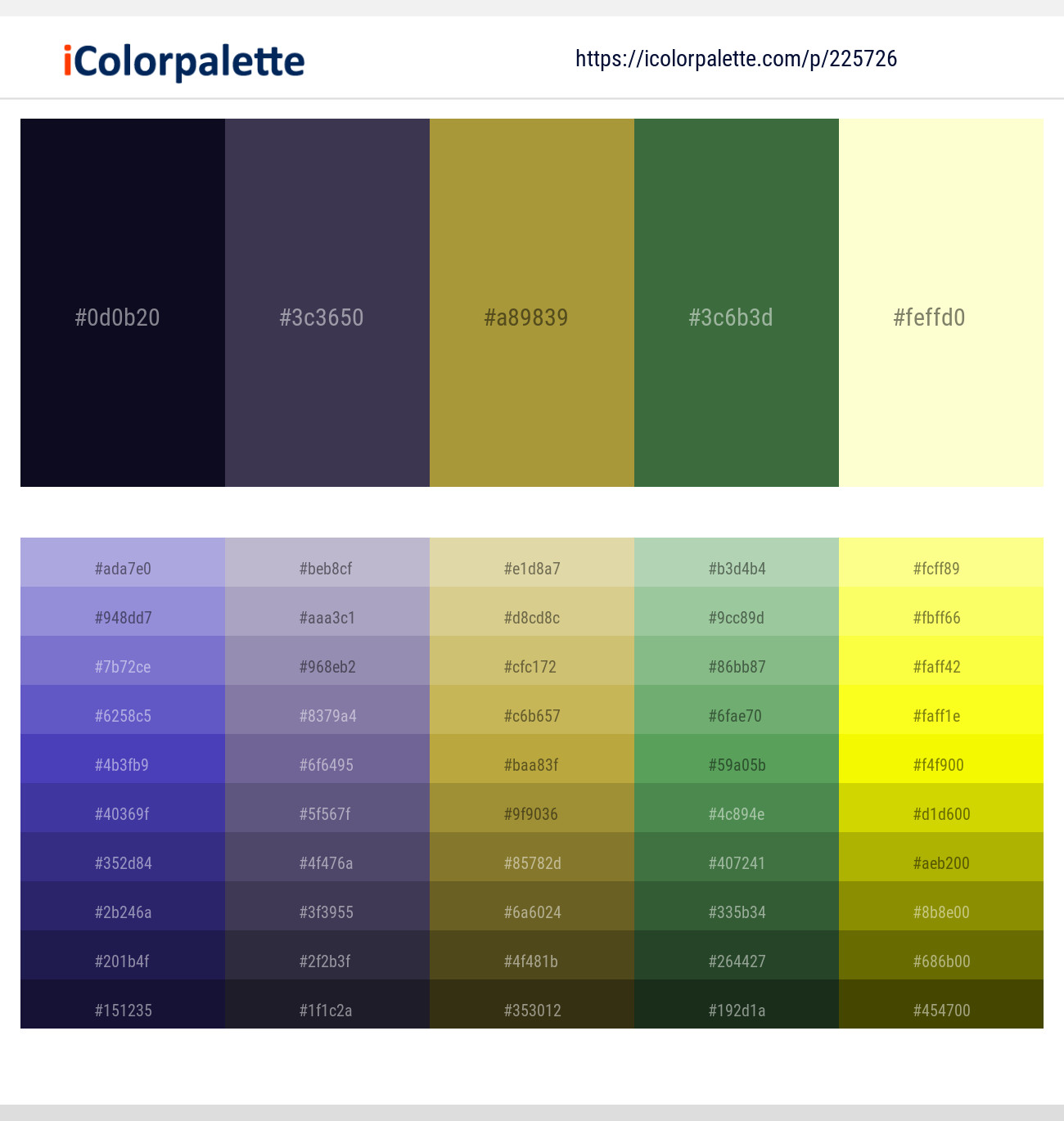 Ebony – Martinique – Sycamore – Killarney – Cream Color scheme