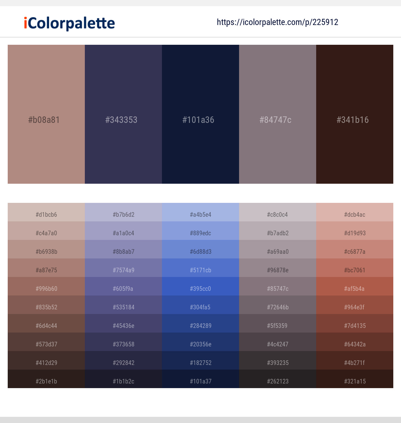 Sandrift – Martinique – Bunting – Empress – Tamarind Color scheme