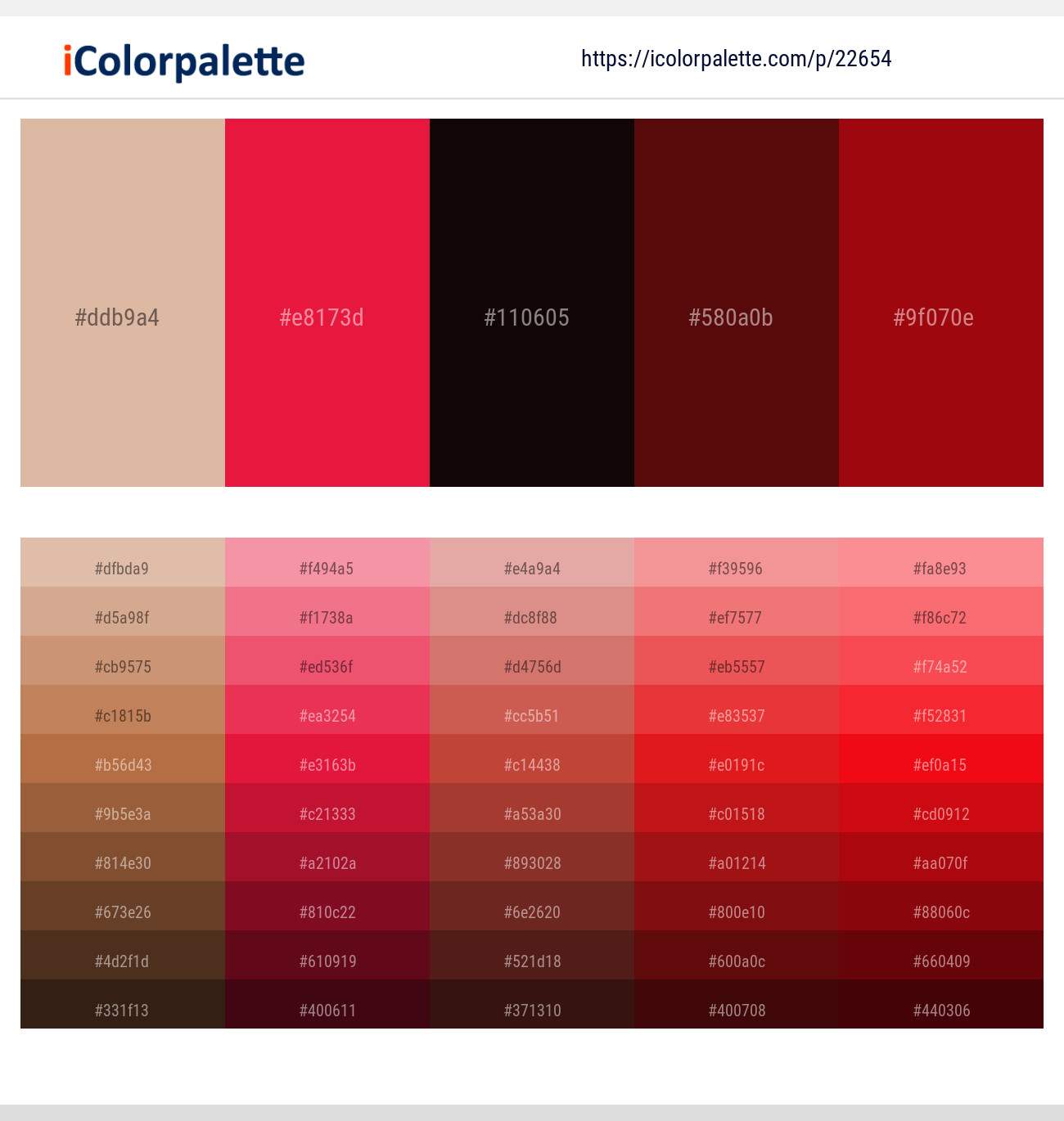Cameo – Crimson – Asphalt – Cab Sav – Totem Pole Color scheme