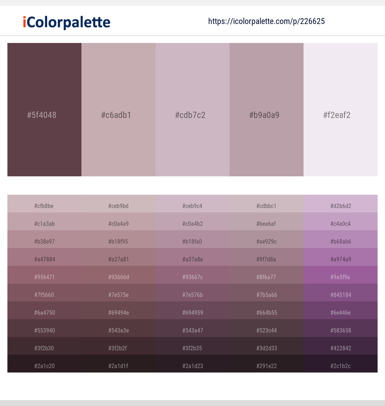Eggplant – Cold Turkey – Lily – Thatch – Prim Color scheme
