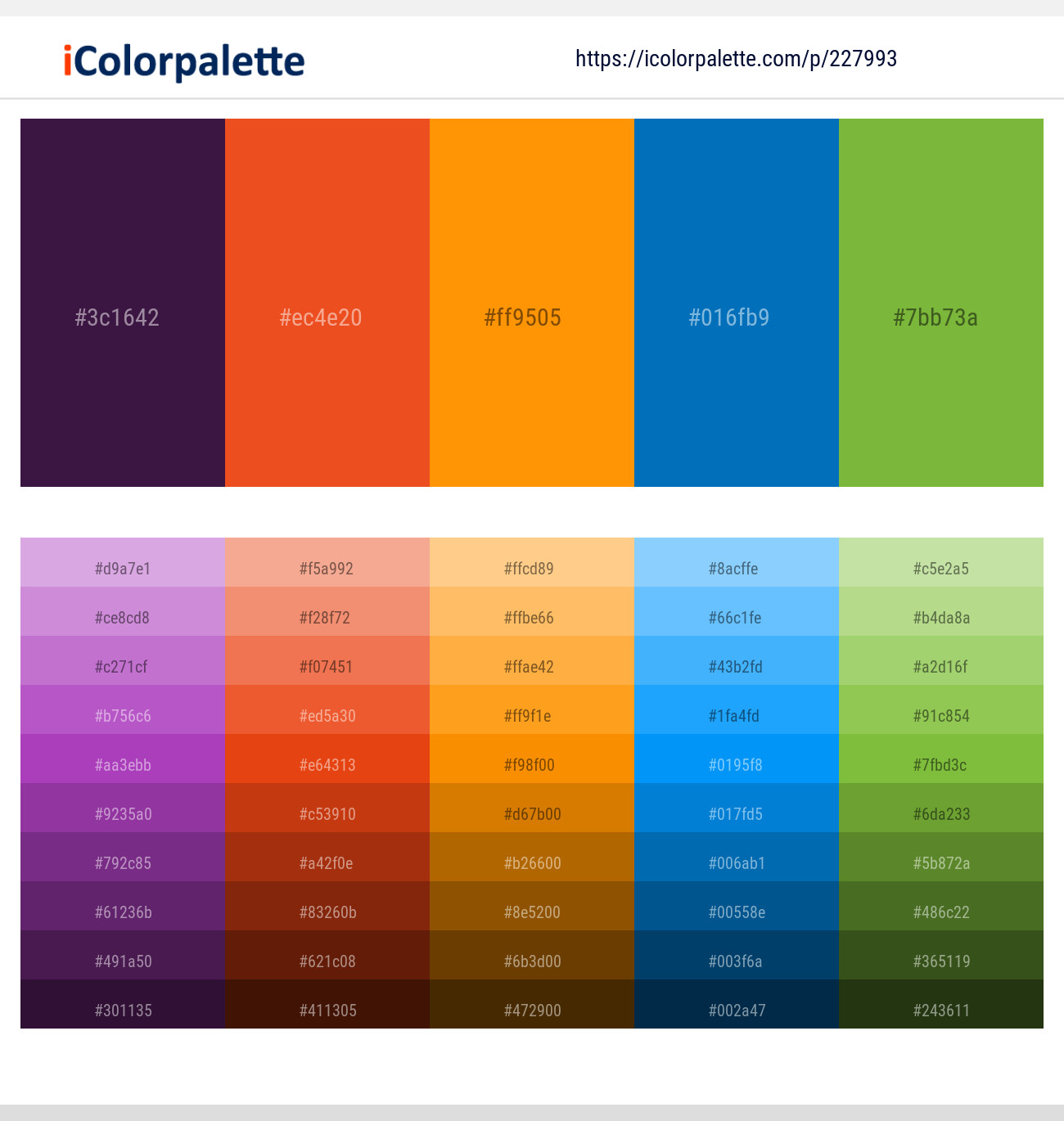 227993366 Bright Color Palettes