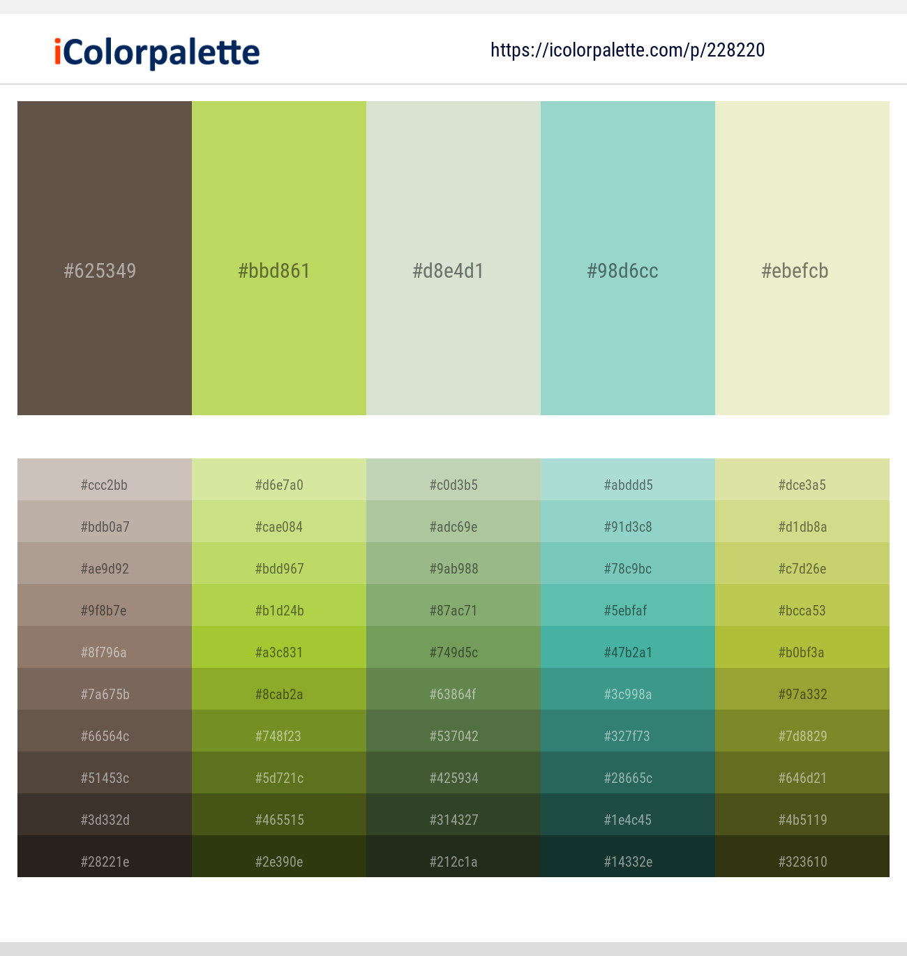 Soya Bean – Yellow Green – Periglacial Blue – Sinbad – Tahuna Sands Color scheme