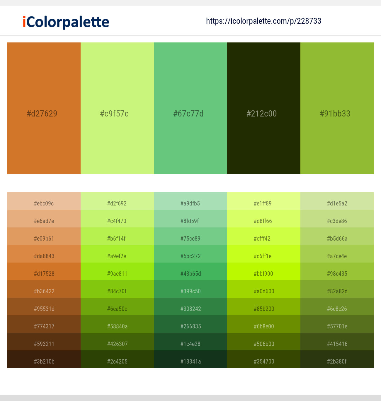Brandy Punch – Sulu – Emerald – Madras – Atlantis Color scheme