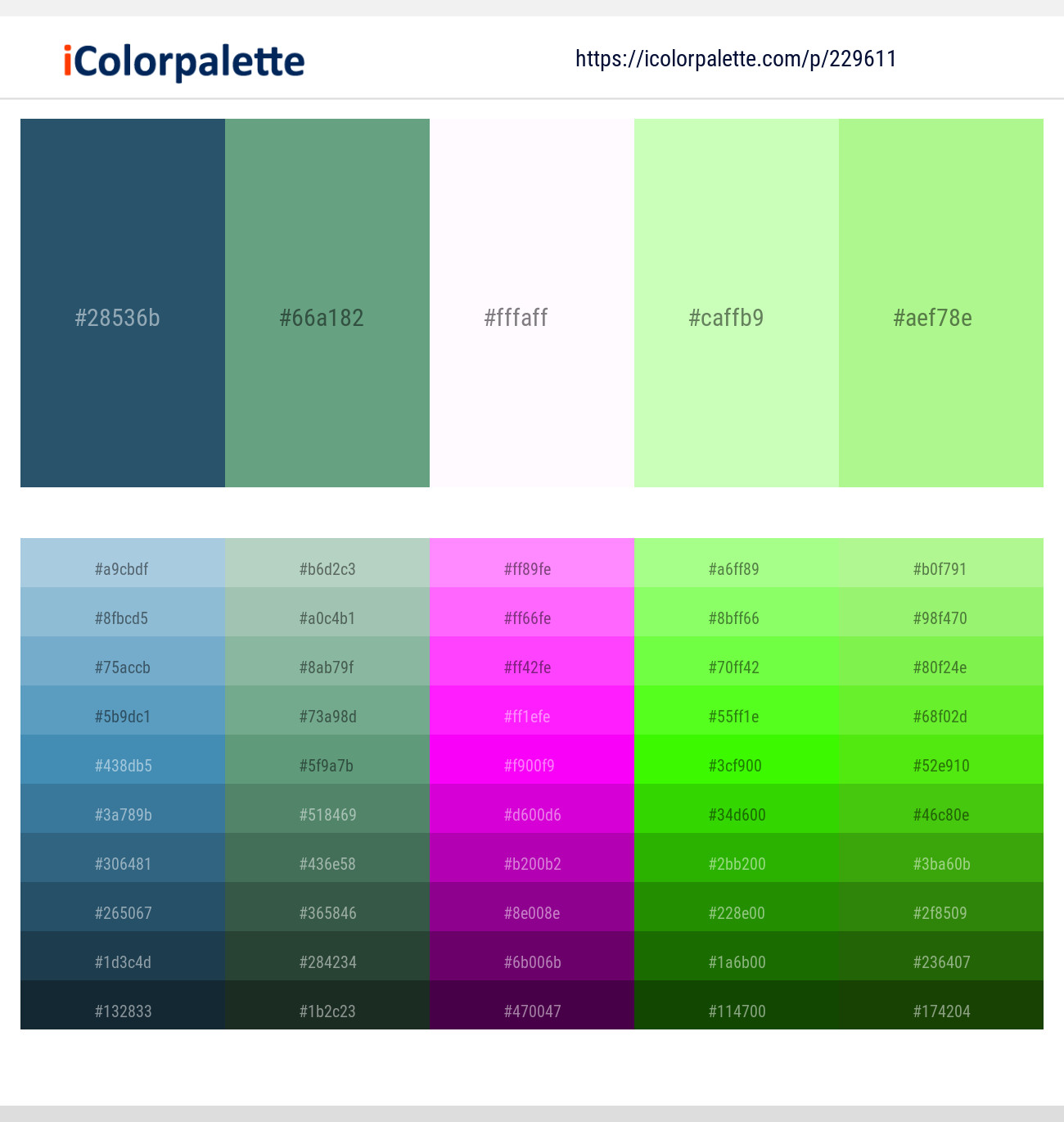 San Juan – Aqua Forest – Tutu – Reef – Sulu Color scheme