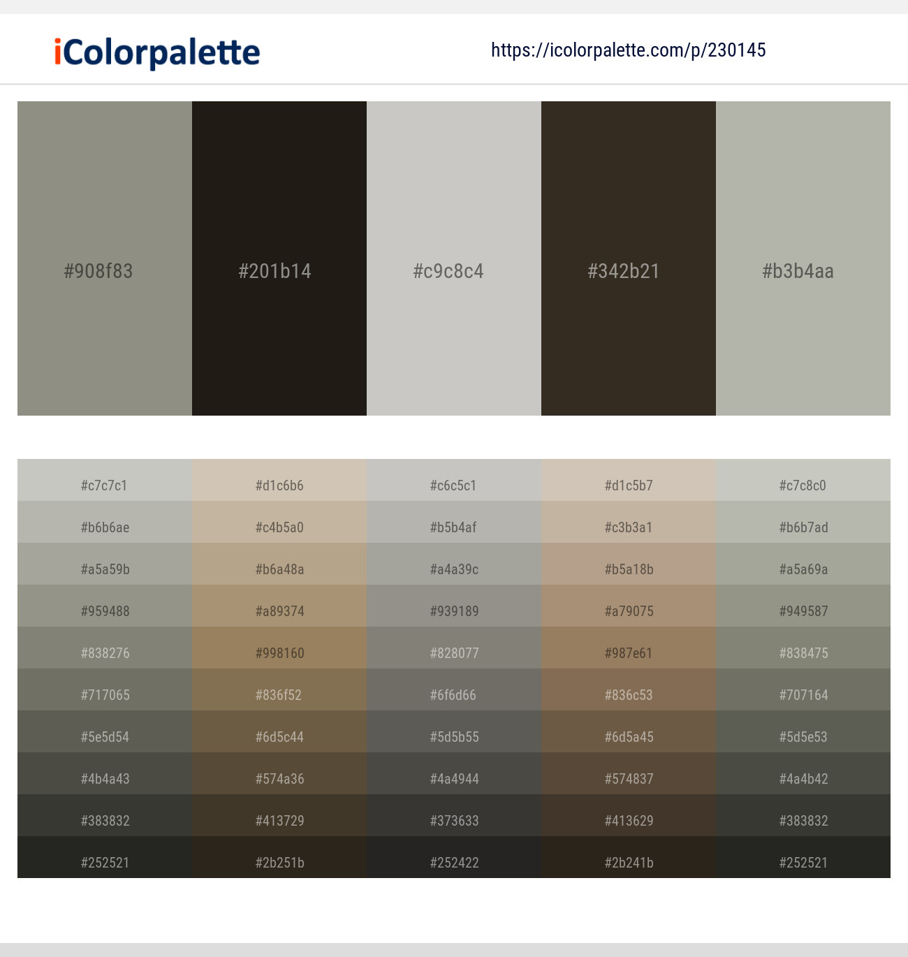 Natural Gray – Zeus – Cloud – Birch – Eagle Color scheme