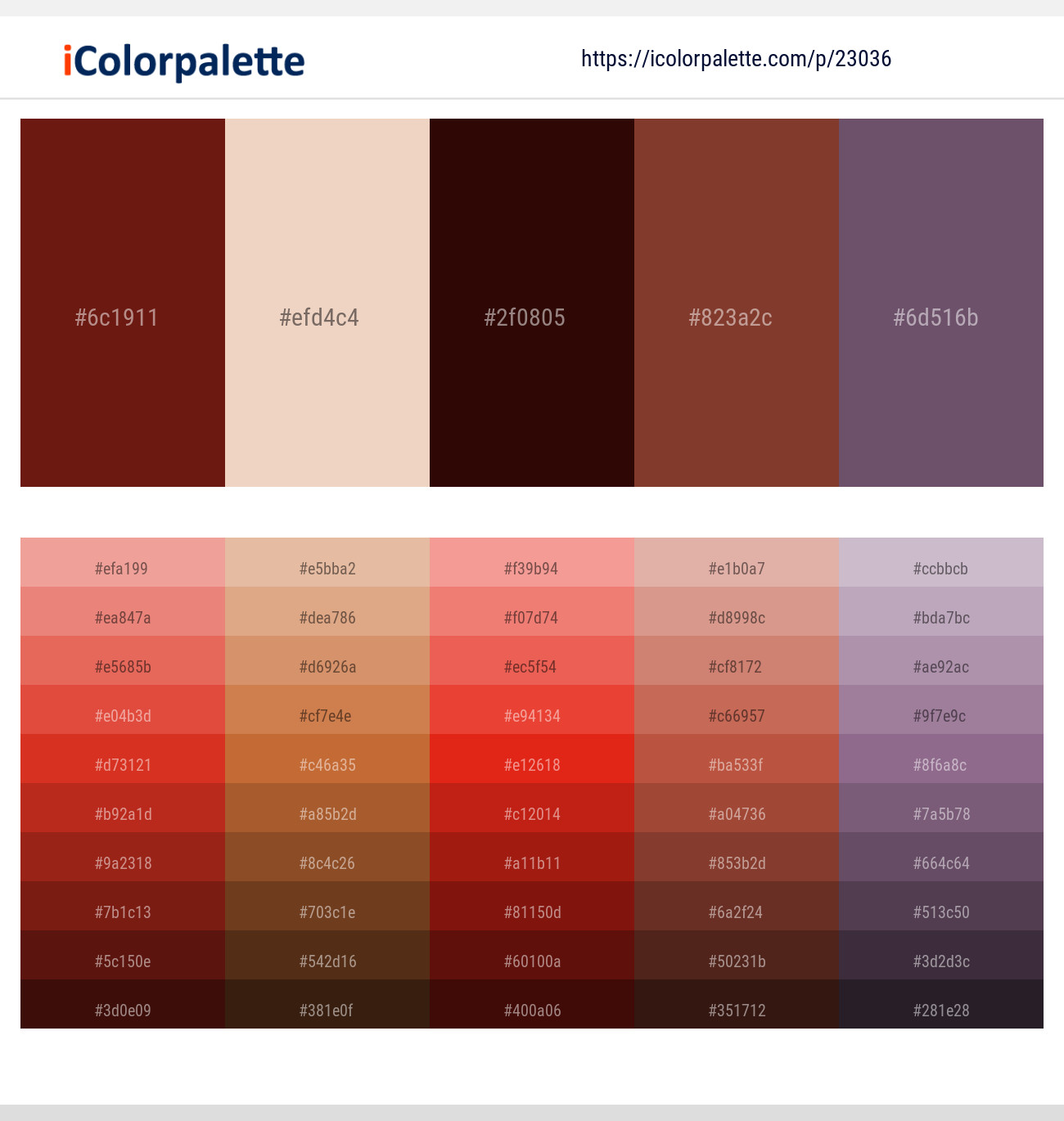 Dark Tan – Almond – Rebel – Nutmeg – Old Lavender Color scheme