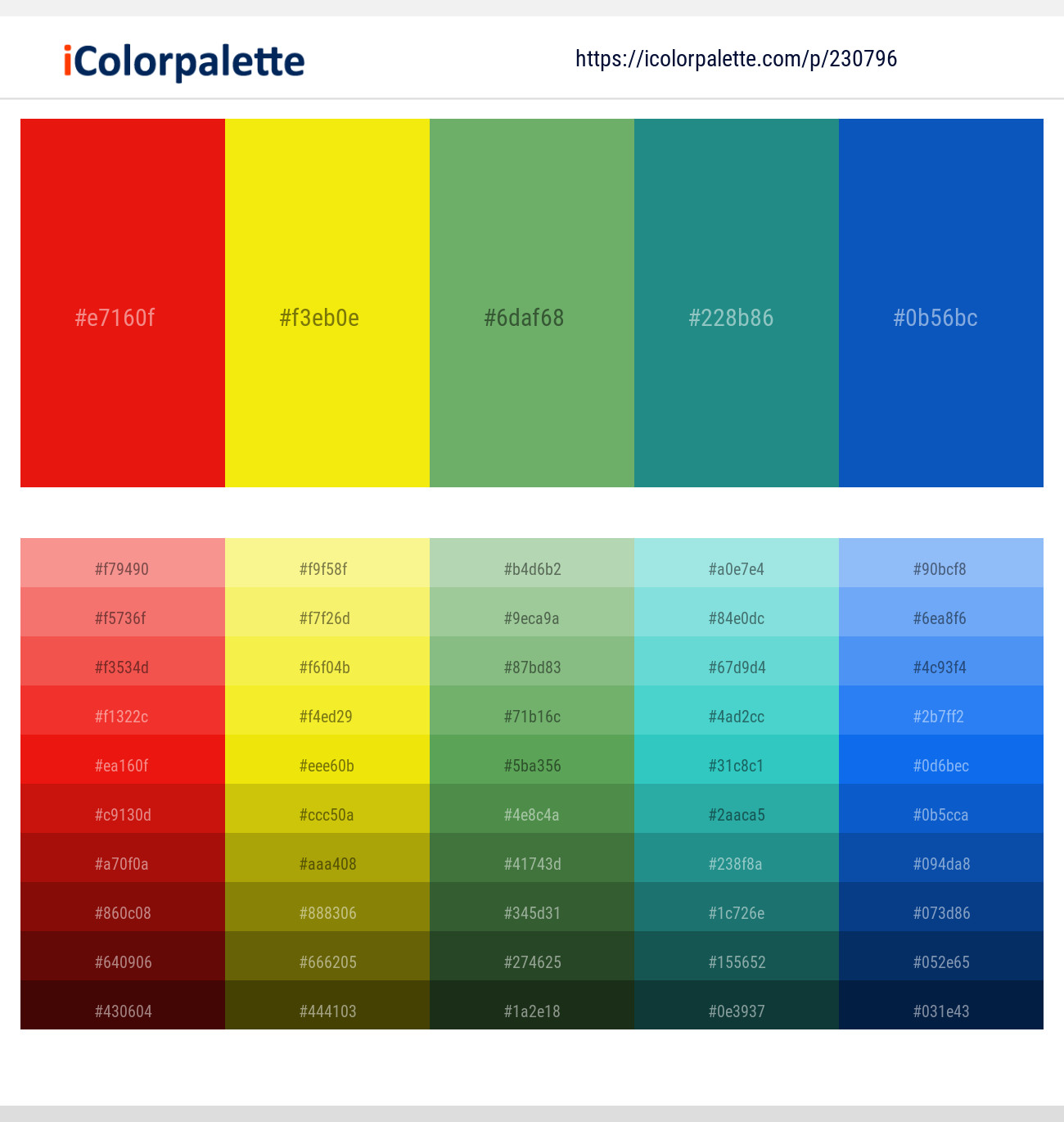 230796366 Bright Color Palettes
