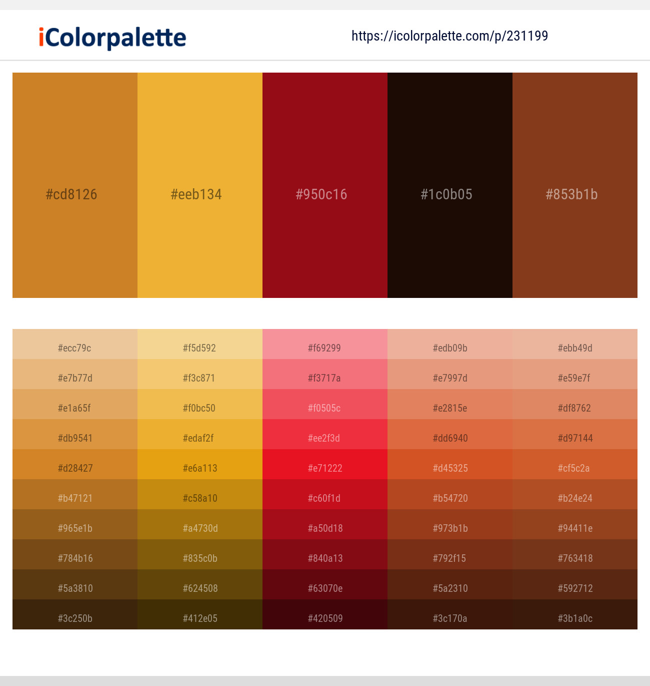 Brandy Punch – Tulip Tree – Monarch – Graphite – Russet Color scheme